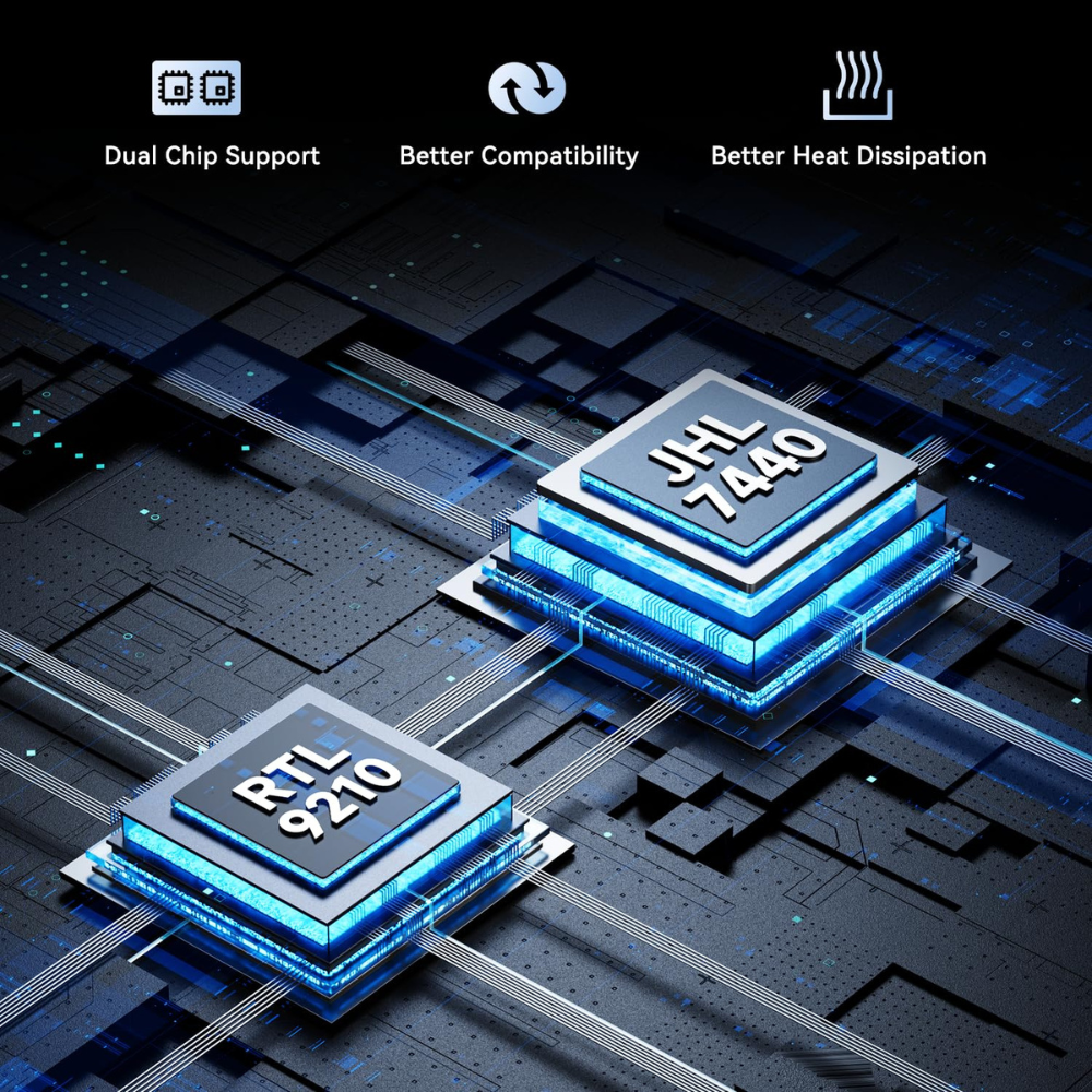 M.2 NVMe Enclosure JHL7440 with RTL9210 Chip 40Gbps