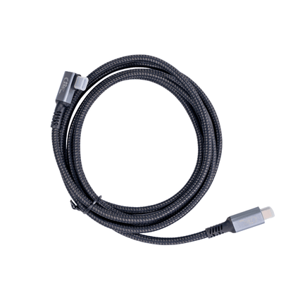 FlexingX USB4 Right-Angle USB C Cable 2M 240W PD3.1 40Gbps 8K60HZ